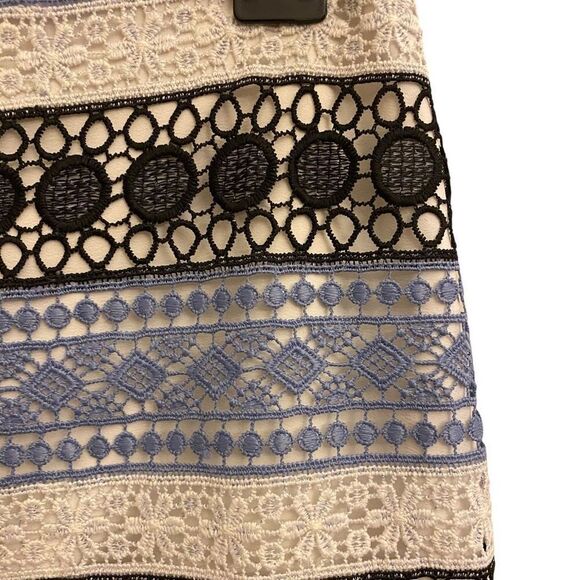 Talbots Lace Stripe Pencil Skirt Size 12 - Picture 3 of 15